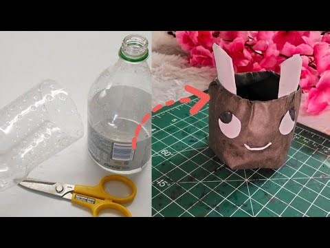 "Best out of waste diy pen_pencil holder||using plastic bottle easy recycling craft