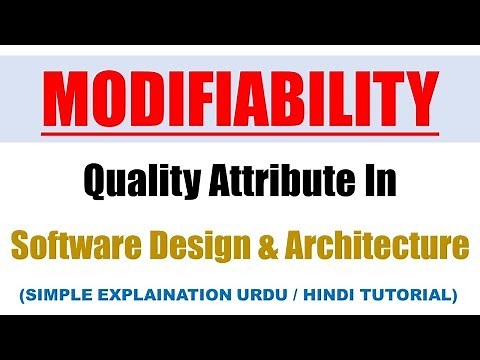 Modifiability in software architecture ! Software design and architecture