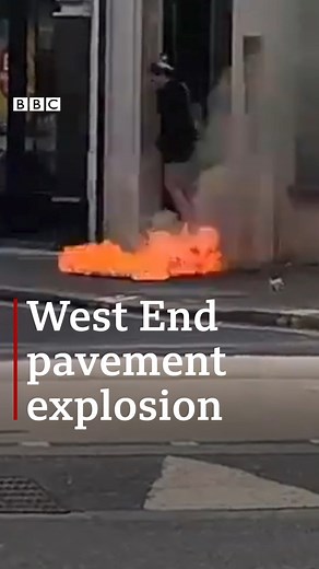 307K views · 743 reactions | This is the moment an electrical fire underneath a pavement in the West End was caught on camera. Read more: https://bbc.in/3Rt2fux | BBC London | Facebook