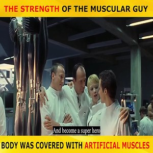 The male protagonist was modified by experiments, with artificial muscles all over his body | Cool