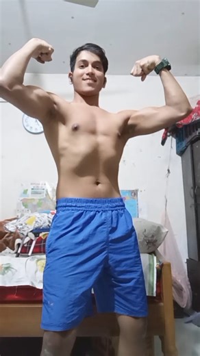 Front double biceps (practice makes better)#aesthetics #naturalbodybuilding #practice
