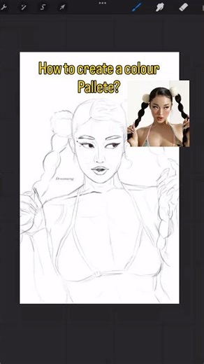 How to create colour pallete quickly in procreate. #procreatedigitalart #tutorial #arttutorial #fyp