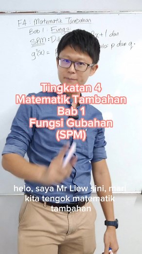Tingkatan 4 | Matematik Tambahan | Bab 1: Fungsi Gubahan (SPM) . Form 4 | Add Maths | Chapter 1: Composite Functions (SPM) . #MathTutorial #additionalmathematics #liewgilamaths #kelasonline #pusattuisyenmeritsukses #ptms #Bab1fungsi #form4 #matematiktambahantingkatan4 #onlineclass