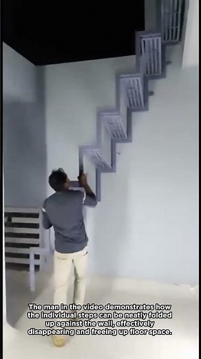 Space Saving Folding Stairs Demonstration