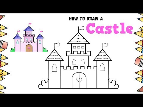 How To Draw A Castle Easy and Step by Step