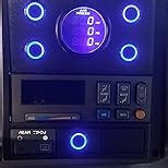 APIELE 19mm Latching Push Button Switch 12V DC Angel Eye Halo Ring LED Metal 0.74" 1NO1NC SPDT with Wire Socket Plug (Blue LED/Black Shell)