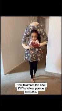 How to create DIY optical illusion headless person costume #diycostume #halloween #halloweencostume