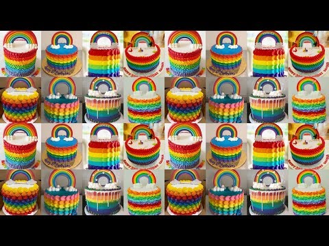🌈🎊Rainbow Cake/Rainbow Cake Design/Birthday Cake Decorating Ideas/Cake Design For Birthday/Cake