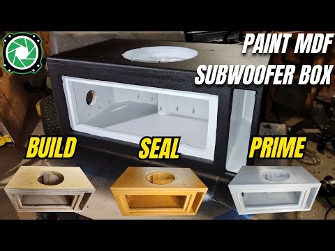 How to paint MDF SUBWOOFER BOX with raptor 2k bed liner