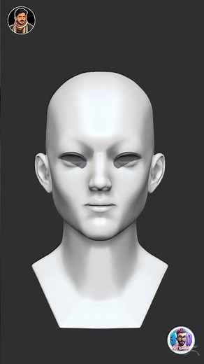 Female face sculpt timelapse | Zbrush