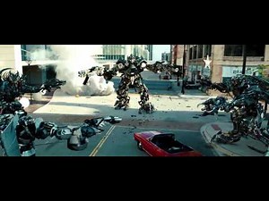 Transformers: El lado oscuro de la luna (2011) Ironhide y Sideswipe vs los Dreads (HD latino)