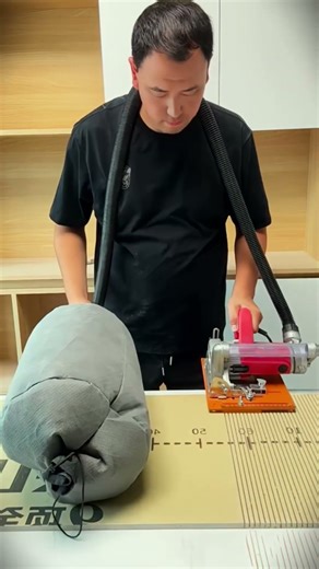 Advanced machine that forms lines on wood and can fill with air #shorts