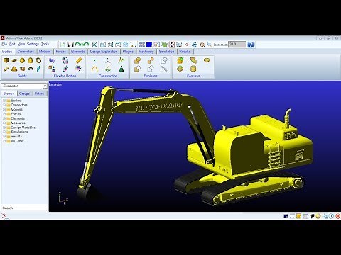 Excavator Simulation using MSC ADAMS/View