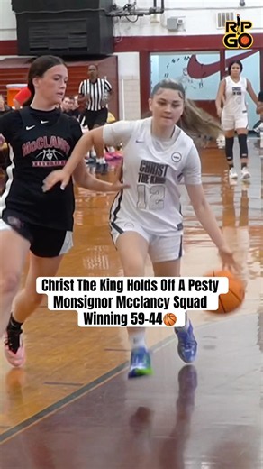 Christ The King Holds Off A Pesty Monsignor Mcclancy Squad Winning 59-44🏀 #hoops
