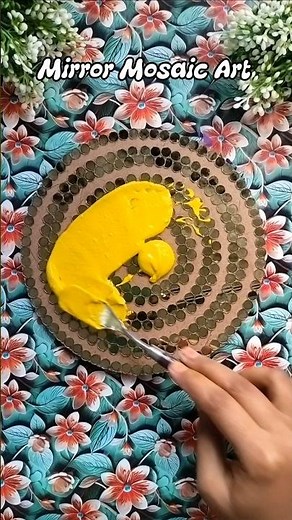 Mirror Mosaic Art 🥹 | easy mosaic art | #shorts #youtubeshorts #mosaic #mirrorart #art