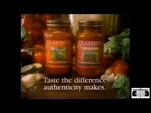 Classico Pasta Sauce Commercial - 1995