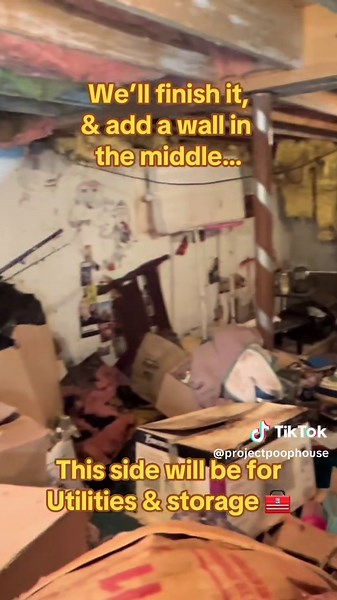 POV: You bought a hoarder house as your first home… and this is only the basement 😳🏚️ Check out our progress on our profile! 📈 We’re cleaning, renovating, and turning this entire house into our dream home, step by step. Follow along for the journey! 🔨✨ #hoarder #cleantok #beforeandafter #satisfying #cleaningtiktok #homerenovation #homeimprovement #DIY #transformation #fyp #foryoupage #trending #makeover #renovation #dreamhouse #restore #restoration #hoarderhouse #pov