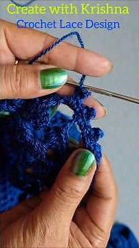 How To Crochet Lace /Crochet Shawl ✨️#crochet #lace #youtubeshorts #createwithkrishna #pattern