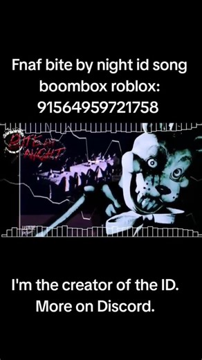 Fnaf bite by night id song boombox roblox #roblox #song #bitebynight #fnaf #роблокс #boombox #music