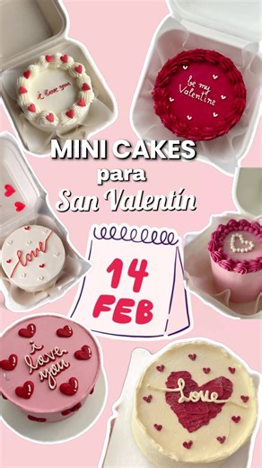 Mini cakes para San Valentín: Regala amor y dulzura
