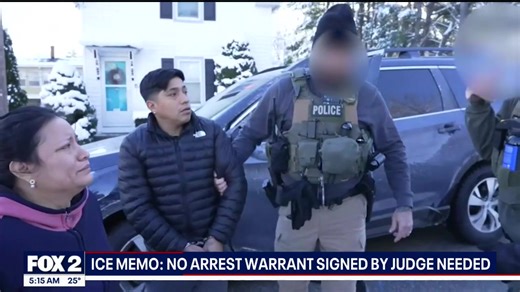An internal ICE memo obtained by the Associated Press says federal immigration officers have broad authority to enter homes without a judge's warrant. Meanwhile President Trump urges DHS and ICE to do more to highlight the arrests of illegal immigrants with criminal records. https://www.foxnews.com/politics/trump-urges-dhs-ice-publicize-arrests-says-crackdown-saving-many-innocent-lives | Kellie Rowe FOX 2