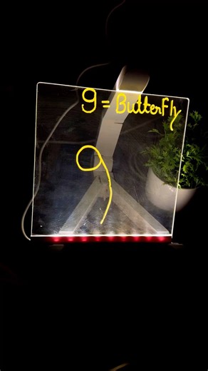 9 = Buttrerfly drawing on led slate #shorts