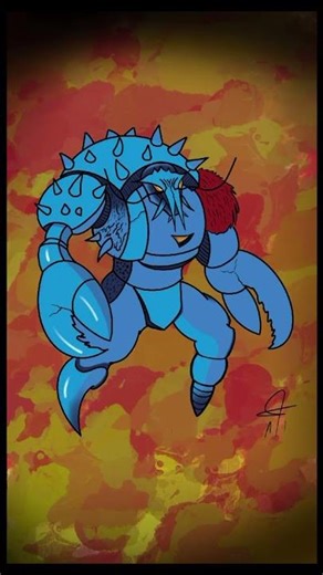 Killer crab by Creator ali🦀 #artform #artstyle #sketchart #drawing #art #artwork #illustration