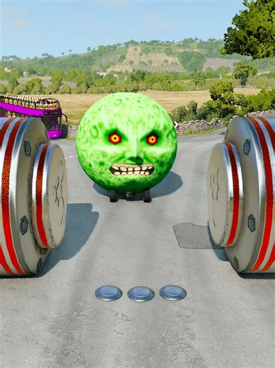 Hydraulic Press Crushes Long Colourful Capsule Buses! 😱 | Hydraulic Press