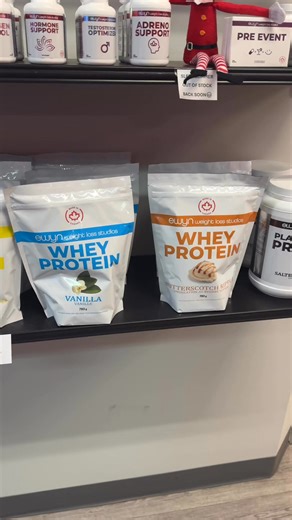 PSA: almost out of our limited edition whey proteins! Our Butterscotch Ripple & Lemon Cheesecake are flying off the shelves ✈️ We can set one aside for you, just give us a call 📞 or stop in! | Ewyn Weight Loss Studios Leduc