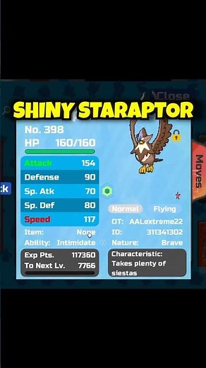 FREE SHINY STARAPTOR - Pokemon Brick Bronze Roria Conquest