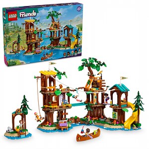 LEGO Friends Adventure Camp Tree House Building Toy - Pretend Play Toy Figures & Playsets for Girls & Boys, Ages 8 Years - With 5 Mini Dolls & 5 Animal Figures - Gifts for Kids - 42631