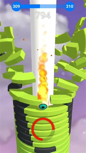 Stack Ball Gameplay Highest Score lvl310