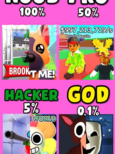 NOOB vs PRO vs HACKER vs GOD en Juegos de Roblox