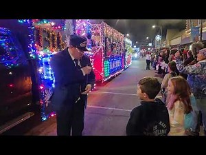 Polar Express float at Poteau Christmas parade 2024