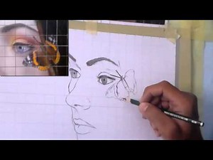 Using the grid method for drawing - الرسم باستعمال تقنية المربعات
