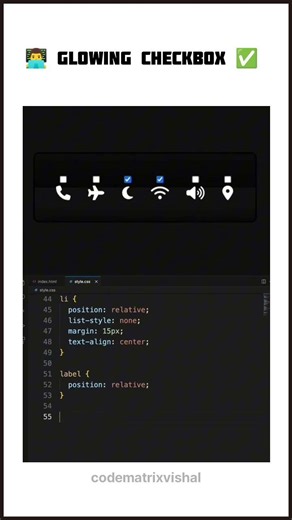 Glowing Checkbox using html and css in Web development #checkbox #webdevelopment #trending #glowing