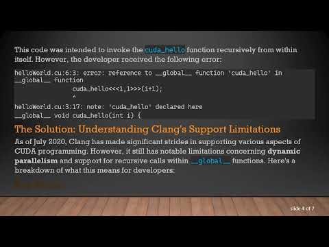 Does Clang Support CUDA global Function Recursion?