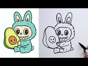 how to draw labubu easy | Beginner drawing Tutorial (Step-by-Step)