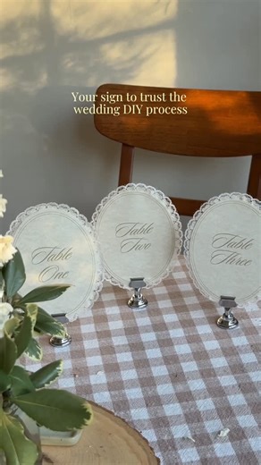 Creations By Hannah | Love how these DIY table numbers look with their stands🥹 The DIYs are ALWAYS worth it!!! All materials that I used are linked!!!... | Instagram