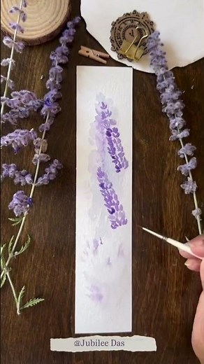 Realistic Lavender With Just 2 Colors #watercolor #colormixing #painting