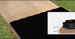 Cellular Paving Grid System for Filling Pea Gravel Grass Concrete, Tree Root Protection Reinforced Slope Gravel Path, 5cm/ 2Inch Thick Geo Grids Ground Geogrid(2m x 5m (6.5ft x 16.5ft))