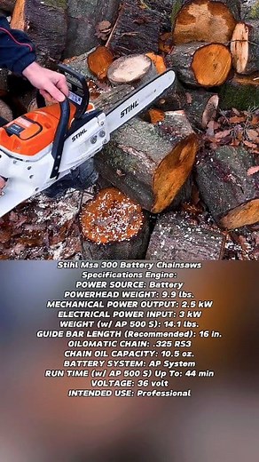 144K views · 989 reactions | Stihl Msa 300 Battery Chainsaws...