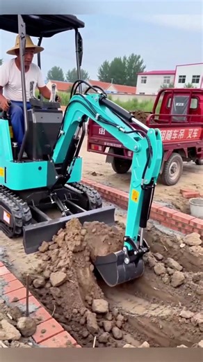 Mini excavators can dig deep trenches and break up debris. #digger #excavator