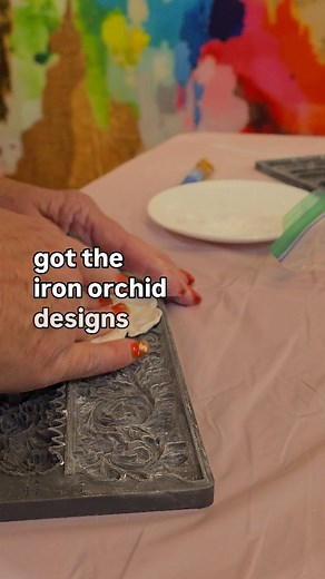 Using Iron Orchid Designs moulds to create a design on our master bedroom ceiling. Step one... this was my first time to ever use the moulds, or any mould for that fact. I found it fun and relaxing. I uaed the air dry clay from IOD. @ironorchid_design #sandpdavesfamily #renovation #remodel #homereno #paint #iod | The Paula Daves | Facebook