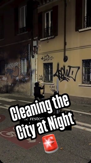GRAFFITI BOOK by @Simondee on Instagram: "@ghostpitur is an anonymous Italian artist from Brescia, Lombardy, who in 2025 drew public attention with his nocturnal mission: cleaning graffiti-stained walls and bringing them back to their original state. By day, he works as a professional façade restorer; by night, hidden under a hoodie, he quietly erases tags and spray paint—leaving only a note that reads: “This is an act of urban love.” Working alone and avoiding any spotlight, with no ambition fo