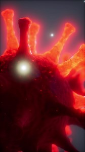 Bacteria virus or germs microorganism cells under microscope with depth