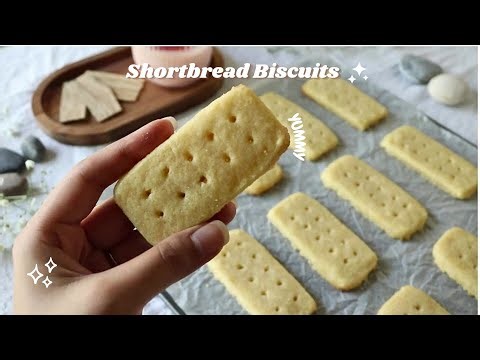 Baking Shortbread Biscuits for a Rainy Day | ASMR | Comfort Baking Ep. 02