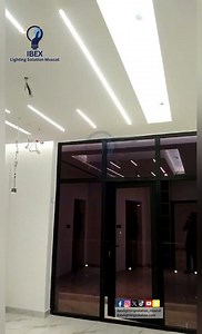 Installation of led aluminium profile light | Customizable led profile light for ceiling #shorts