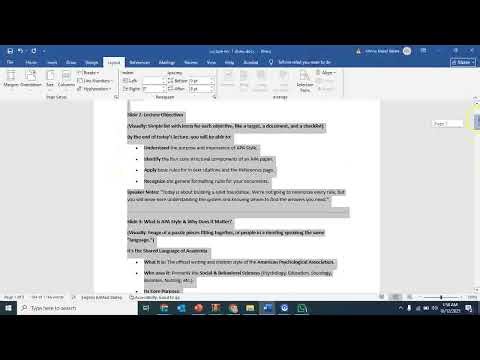 Basic lecture APA Formatting #APA