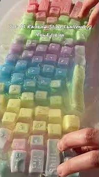 JOLI AI Rainbow Slime Challenge: Soft Keyboard & Crunchy Wax
